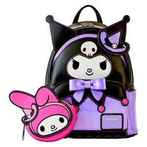 NYCC Limited Edition Kuromi Witch Mini Backpack With My Melody Coin Bag